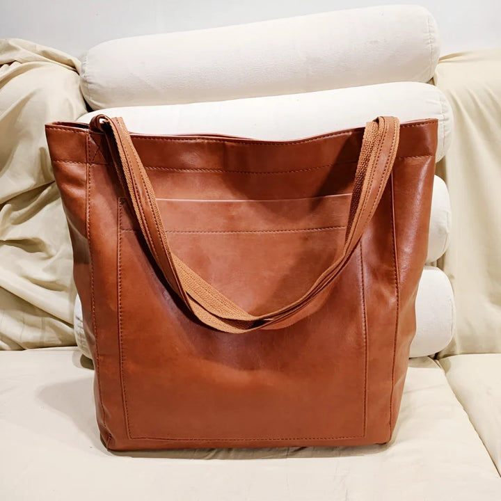 Monica | Women’s Soft Leather Tote Bag for Everyday Use