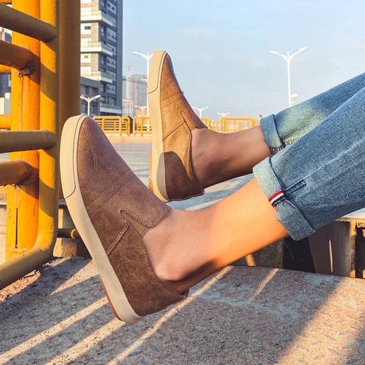 Lionel Portavani Men’s Leather Slip-On Loafers