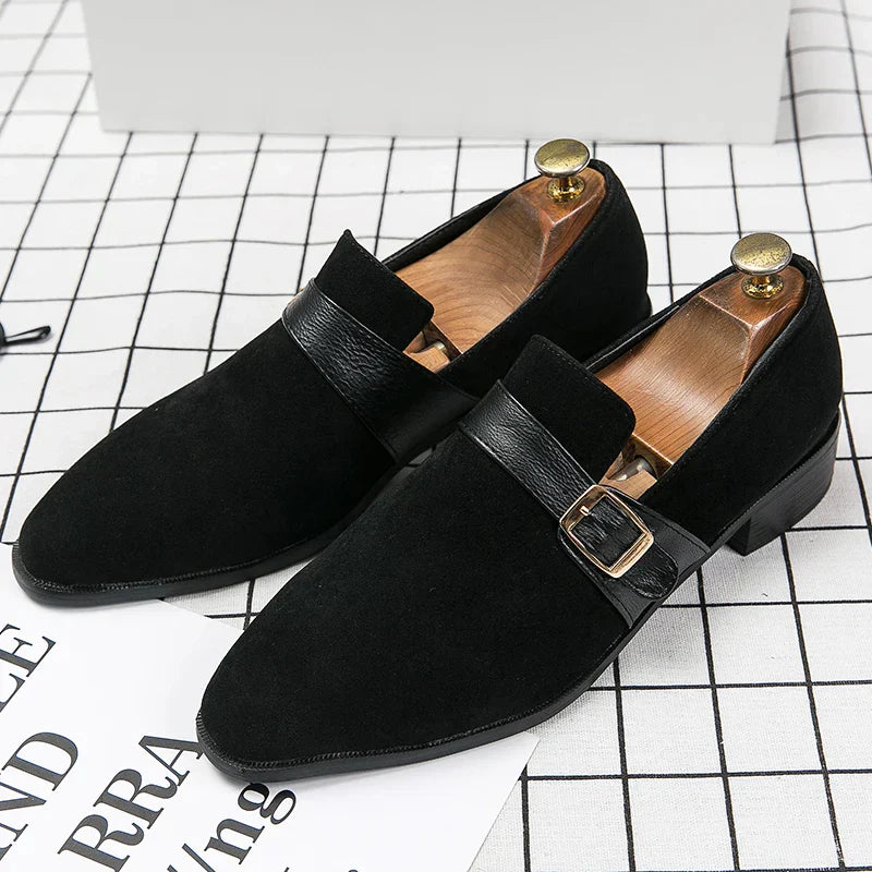 Salvatore Raphael Monk Strap Leather Moccasins Shoes